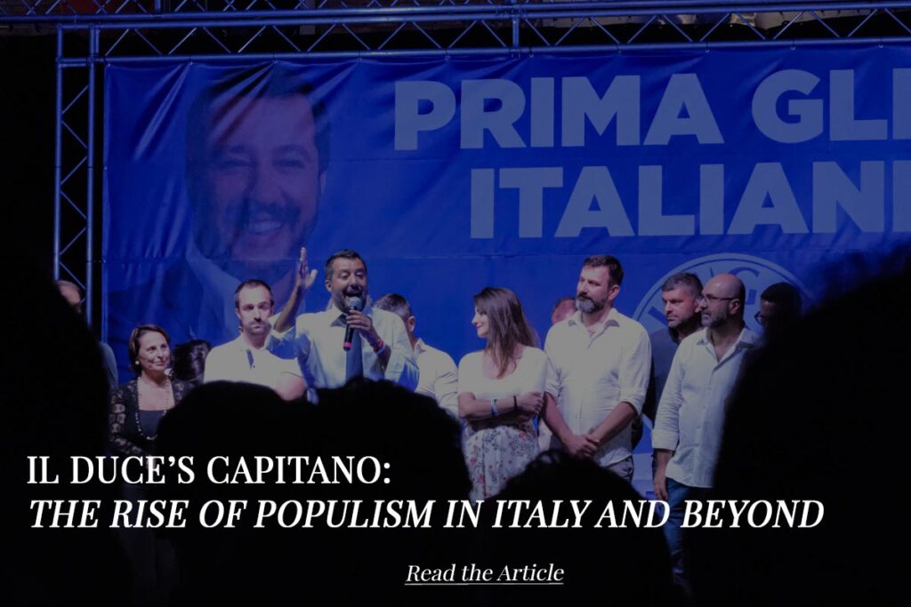 Salvini addresses the crowd